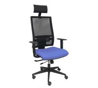 Silla Horna traslack bali azul brazos regulables ruedas parqué y cabecero