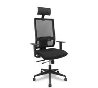 Silla horna traslack bali negro brazos 1d con cabecero fijo