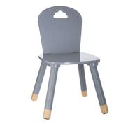 Silla infantil dormitorio douceur con patas de madera estilo infantil en color gris y roble claro