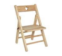 Silla infantil plegable madera marrón 51,9x31x33.5cm