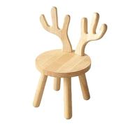 Silla Infantil, Silla de Madera Maciza con Respaldo de Asta y Base Antideslizante para Niños Heces con Altura de Asiento de 25 cm y Capacidad de Carga de 200 lbs para Habitaciones Infantiles