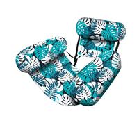 Silla inflable de hoja de palma para adultos, tumbona flotante tropical, flotador de agua de PVC plegable ligero para verano, playa y relajación en la piscina