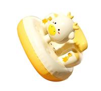 Silla Inflable para Bebés y Niños, Baño Portátil Amarillo | Pvc, Diseño Lateral Abierto Respaldo, Superficie Lisa y Dibujo Animado, para Viaje y Juego en Suelo