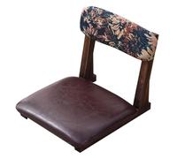 Silla japonesa de suelo con respaldo, silla de meditación portátil, diseño sin patas para descansar, jugar y leer, resiste la deformación, apoya la comodidad