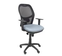 Silla Jorquera malla negra asiento bali gris claro