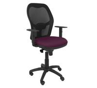 Silla Jorquera malla negra asiento bali morado