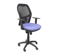 Silla Jorquera malla negro asiento azul claro