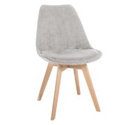Silla linares en estilo nórdico pana beige 50x49x83 cm