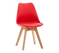 Silla linares en estilo nórdico plástico rojo 50x49x83 cm