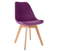 Silla linares en estilo nórdico terciopelo lila 50x49x83 cm
