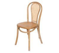 Silla Madera Maciza 43x47x88 CM Paja Viena Nogal Claro Cocina Almuerzo Casa
