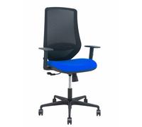 Piqueras y Crespo – Silla oficina Mardos sincro malla negra asiento azul brazos y altura regulables