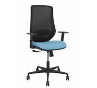 Silla Mardos sincro malla negra bali azul cielo brazo regulable