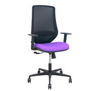 Silla Mardos sincro malla negra bali lila brazo regulable