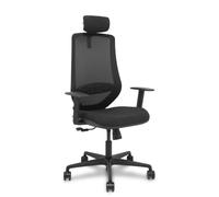 Silla Mardos sincro malla negra bali negro brazo regulable cabecero regulable