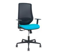 Silla Mardos sincro malla negra bali turquesa brazo regulable