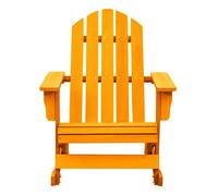 Silla mecedora de jardín - silla de exterior adirondack madera maciza abeto naranja