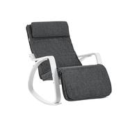 Silla Mecedora en Madera de Abedul Gris Oscuro