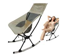 Silla mecedora plegable - Salón de malla al aire libre, Oxford Seat Rocker | Asiento de marco plegable de respaldo alto, diseño ergonómico transpirable para jardín césped camping almuerzo pausa patio