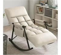 Silla Mecedora reclinable Moderna con Respaldo Alto y diseño cómodo para Sala de Estar y Ocio. Silla Auxiliar Elegante para la decoración del hogar.