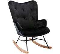 Silla Mecedora Relax Sanka Con Base De Metal & Madera En Estilo Escandinavo