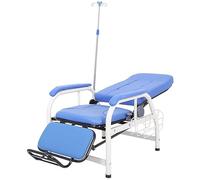 Silla médica ajustable con soporte IV para procedimientos de extracción de sangre en entornos clínicos