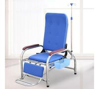 Silla médica totalmente reclinable con soporte intravenoso para extracción de sangre y procedimientos clínicos