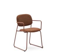 Silla Meli en chenilla terracota y estructura de metal terracota FSC Mix Crédito