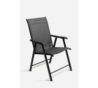 SILLA METÁLICA PLEGABLE CON LONA PVC NEGRO 58X63X95 CM - CONJUNTO: Pack 2