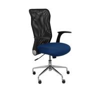 Silla minaya respaldo malla negro asiento bali azul marino