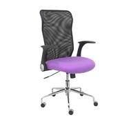 Silla minaya respaldo malla negro asiento bali lila