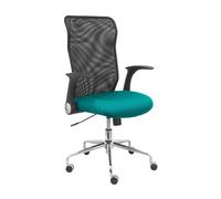 Silla Minaya respaldo malla negro asiento bali verde claro