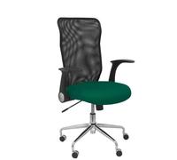 Silla Minaya respaldo malla negro asiento bali verde oscuro