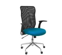 Silla Minaya respaldo malla negro asiento bali verde petróleo