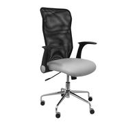 Silla Minaya similpiel gris claro