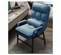 Silla moderna con marco de acero, bolsillos laterales de almacenamiento, fácil de montar, elegante silla tapizada para sala de estar