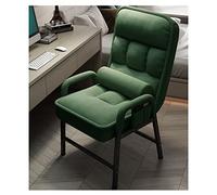 Silla moderna con marco de acero, bolsillos laterales de almacenamiento, fácil de montar, elegante silla tapizada para sala de estar