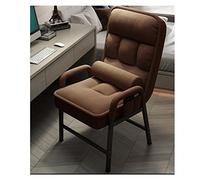 Silla moderna con marco de acero, bolsillos laterales de almacenamiento, fácil de montar, elegante silla tapizada para sala de estar