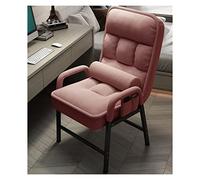 Silla moderna con marco de acero, bolsillos laterales de almacenamiento, fácil de montar, elegante silla tapizada para sala de estar
