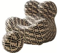 Silla moderna con otomana para sala de estar, cómoda silla de descanso con reposapiés y sillón de barril de ocio, brazos de madre, sofá perezoso para dormitorio, sala de lectura, C, 30 x 28 pulgadas