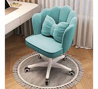 Silla moderna de mediados de siglo con respaldo, cómodo taburete acolchado para comedor, dormitorio, tocador, elegante diseño festoneado para decoración del hogar