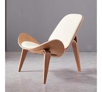 Silla moderna de mediados de siglo, ergonómica, de piel, sin reposabrazos, asiento acolchado, elegante para sala de estar, dormitorio, muebles de oficina
