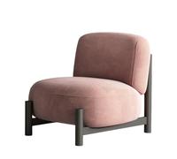 Silla moderna de mediados de siglo, taburete de tocador de forro polar de cordero mullido con comodidad de felpa, base de trípode de hierro y marco de madera de alerce para sala de estar u oficina