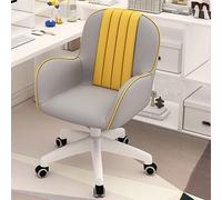 Silla Moderna de Oficina en casa con tapicería de Cuero de PU, Silla de Escritorio giratoria con Brazos para Juegos de computadora, Estudio y Dormitorio (Gris Claro) Octopus Feet
