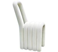 Silla moderna minimalista para una sola persona, silla de comedor con forma de personalidad única para el hogar, la oficina y el ocio, muebles elegantes de acento blanco