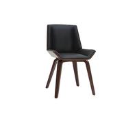 Silla moderna negra y madera oscura MELKIOR