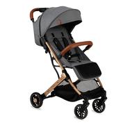 Silla MoMi ESTELLE a partir de los 6 meses (hasta 15 kg), silla de paseo plegable con arnés de 5 puntos, cesta de la compra, barra telescópica, se mantiene de pie plegada