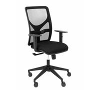 Piqueras y Crespo Silla Motilla Malla, Asiento Bali, Brazo Regulable, Negro