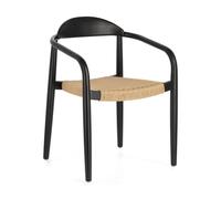 Silla Nina en madera maciza con acabado negro