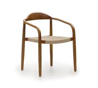 Silla Nina en madera maciza con acabado nogal